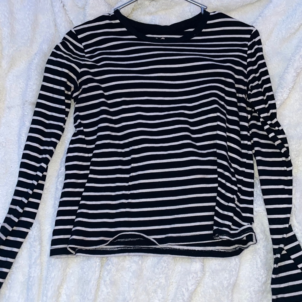 long sleeve striped tee
